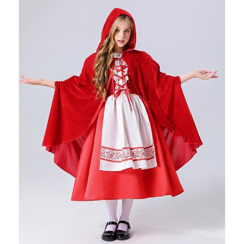 

Новый Хэллоуин Детский Костюм Красной Шапочки для Вечеринки, Ночного Клуба, Танцев, Королевы, Рождественское Платье 150