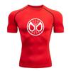 Men's Compression Workout T-Shirt, Breathable Quick Dry Athletic Spider Web Eye Print Short Sleeve Top for Gym Running Training Sports Wear