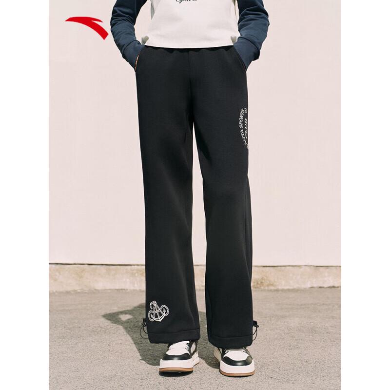 Anta Women s Retro Printed Loose Knit Sweatpants 175/XL