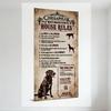 Vintage Chesapeake Retriever House Rules Metal Tin Sign - Rustic Dog Themed Wall Decor for Man Cave Bar Home Decor