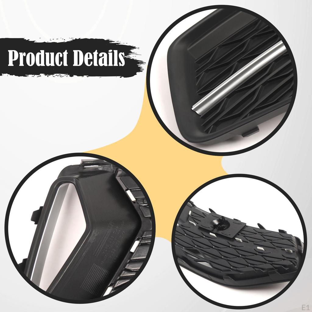 Front Grill Cover 4K0807647D Premium Repair Parts Black Professional Left Lower Grille Trim