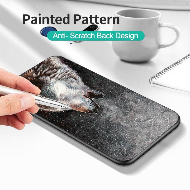 For Honor 7C 5.7 Inch Case Soft Back Cover Phone Case For Huawei Honor 7c Aum-L41 Silicon Black Tpu Case Lion Wolf Tiger Dragon