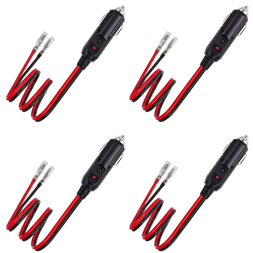 

Car Cigarette Lighter 4 Pcs /24V Car Cigarette Lighter Extension Cable Power Plug Adapter