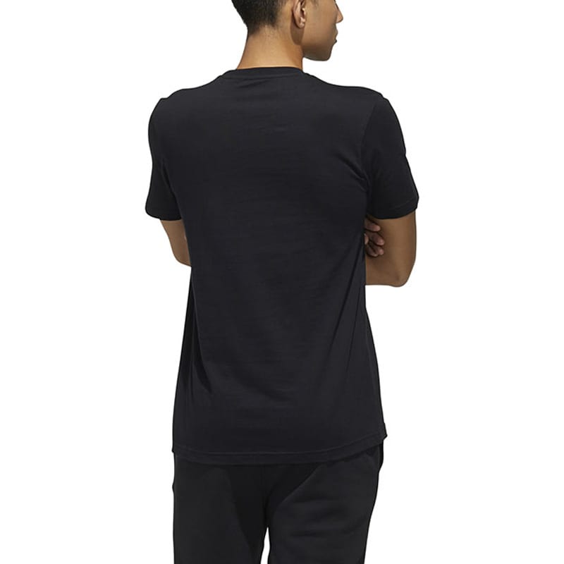 Adidas T Shirts Men's Black Crew Neck Moderate Straight Fit FM6242