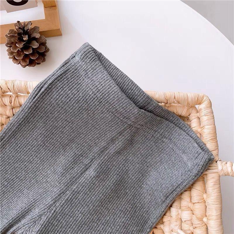Girls' Cute Bow Flare Cropped Pants - Versatile & Comfortable for Spring/Summer