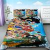 One Piece 3Pcs Duvet Cover Luffy Cartoon Bedding Set Quilt Cover Soft And Comfortable For Bedroom Decor Queen King