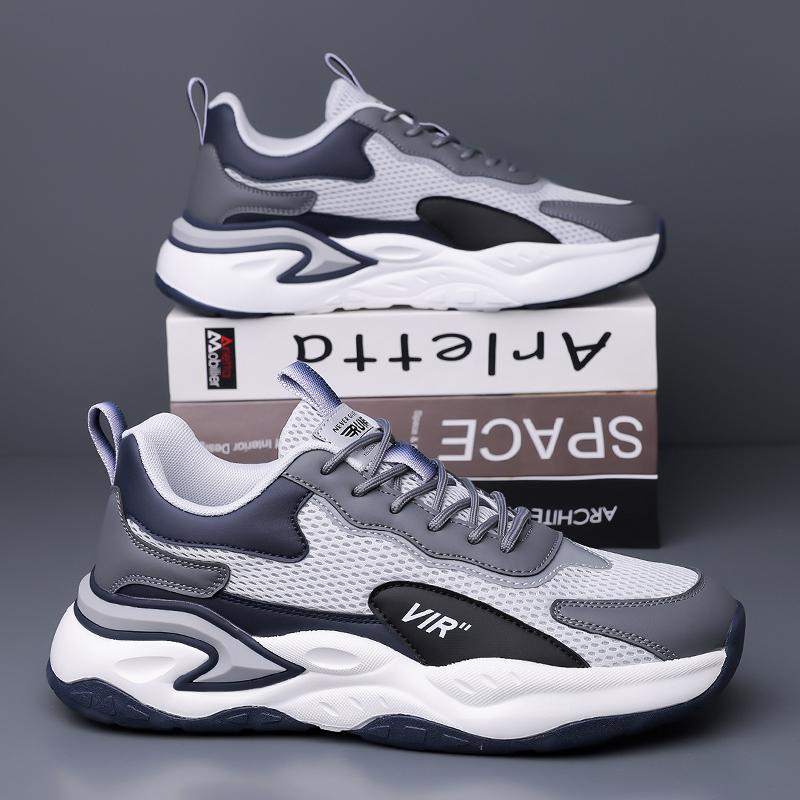 Men Multi Variant Sport Sneakers Mesh PU and Fleece Lined Shoes Sizes 38-46 for Walking Travel Training Commuting and Daily Wear