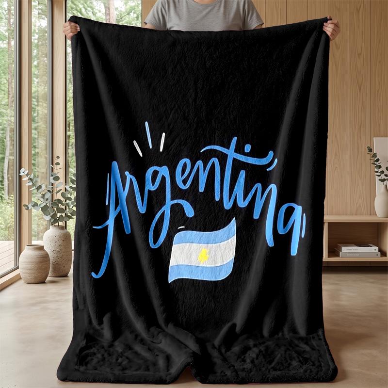 Argentina national football team Theme blanket Soft Flannel Blanket Plush Throw Blanket Cozy Sofa Bed Blanket for Home Decor