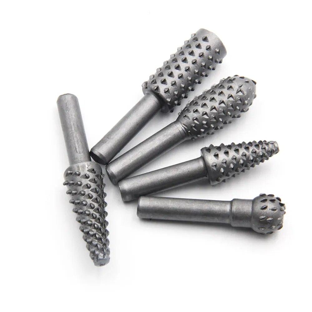 

5 шт. Серебряный деревообрабатывающий зубной волчий зубной напильник, набор принадлежностей для шлифовального инструмента своими руками, электрические шлифовальные головки, инструменты