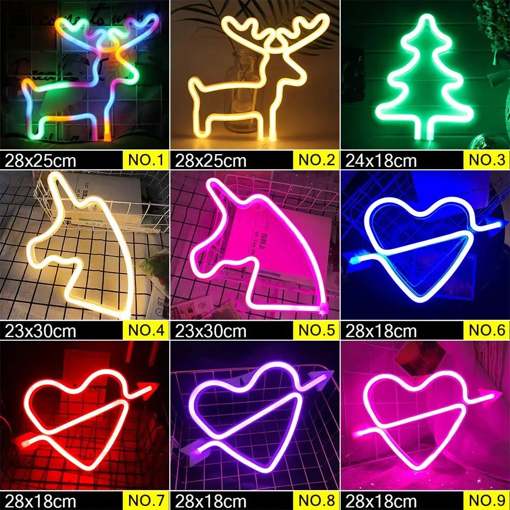 LED Neon Nattlys Skilt Veggkunst Skilt Nattlampe Jul Bursdagsgave Bryllupsfest Vegghengt Neonlampe Hjemmedekor