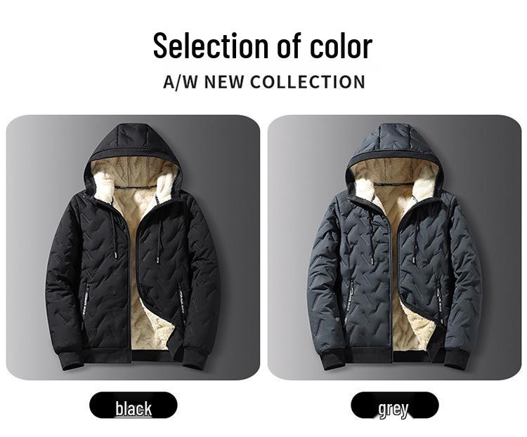 Men's Hooded Winter Jacket - Ultra-Warm Plus Velvet Cotton Outerwear
