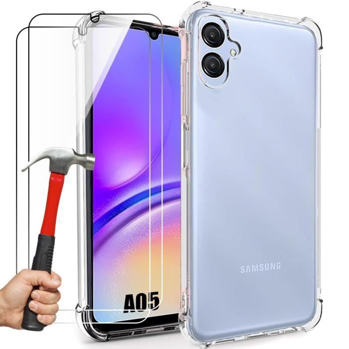 Coque de protection - BOOLING - Samsung Galaxy A05 - Antichoc - Transparent - 2 Verres Trempés
