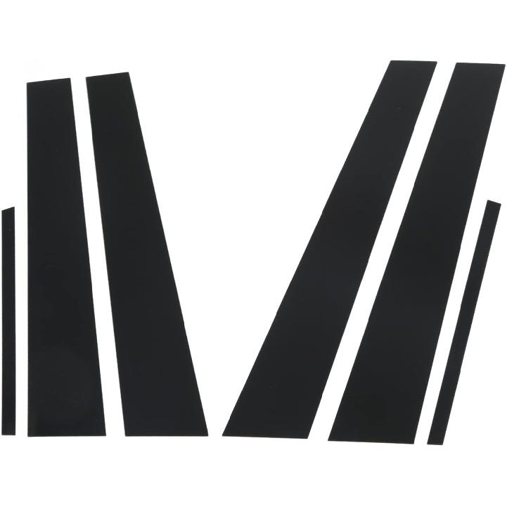 6pcs Pillar Post Decal Trim, Gloss Black Side Door Window Cover Trim Replacement for Charger (Charger 2011-2021)