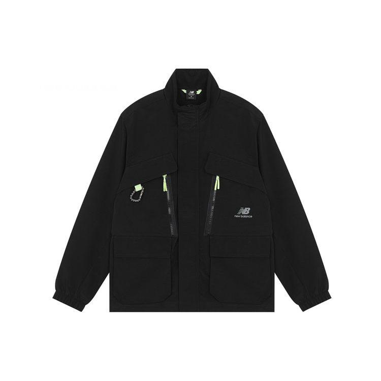 New Balance Jackets Men's Black Stand Collar Moderate Workwear AMJ21357-BK