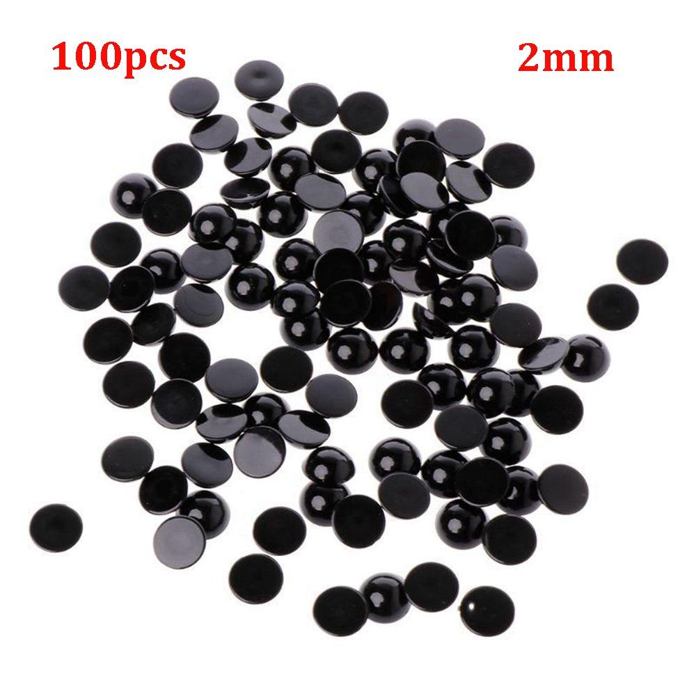 

100pcs Black Safety Eyes Plastic Children Kids Toys High Quality Animal Puppet Crafts For Bear Doll 2mm