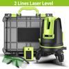 2/3/5 Line ° Horizontal and Vertical Cross Lines New Green Light Laser Level  360Self-leveling Measurement Tool