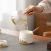 Su Shi Ceramic Kung Fu Tea Set - Mutton Fat Jade Design