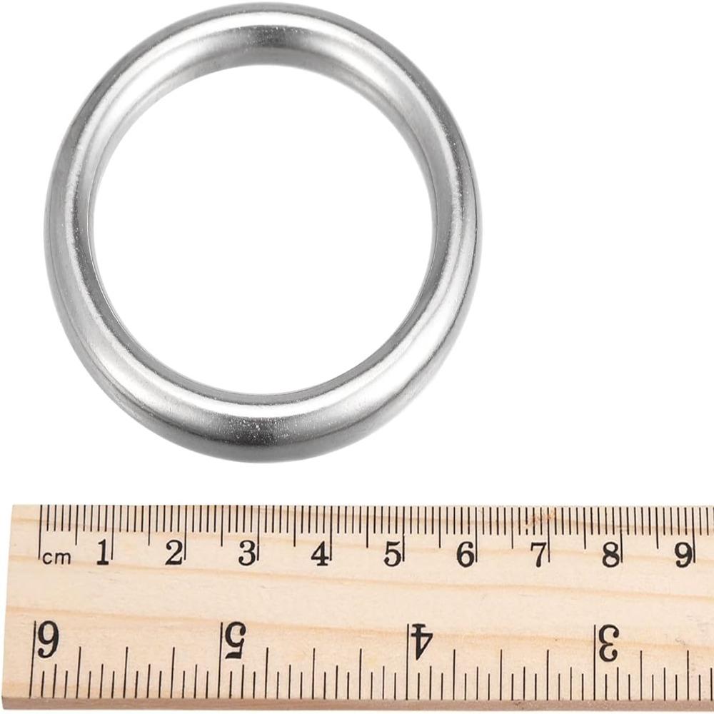 2pcs 304 Stainless Steel Round Ring Handbags, Belts, Ornamental Designs, Shop and Farm, Crafts