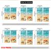 Flat Printing Curtain Starfish Shells Beach Tropical Ocean Digital Printed Polyester Drapes Festive Holiday Use Door Curtains Set Of 2 Made