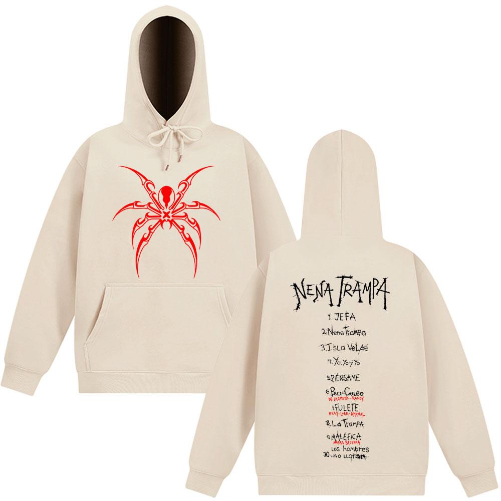 Cazzu Nena Trampa 2025 Mode Druck Hoodie Herren Damen Harajuku Hip-Hop Sweatshirt Langärmlig Lässig Übergroß Pullover Tops