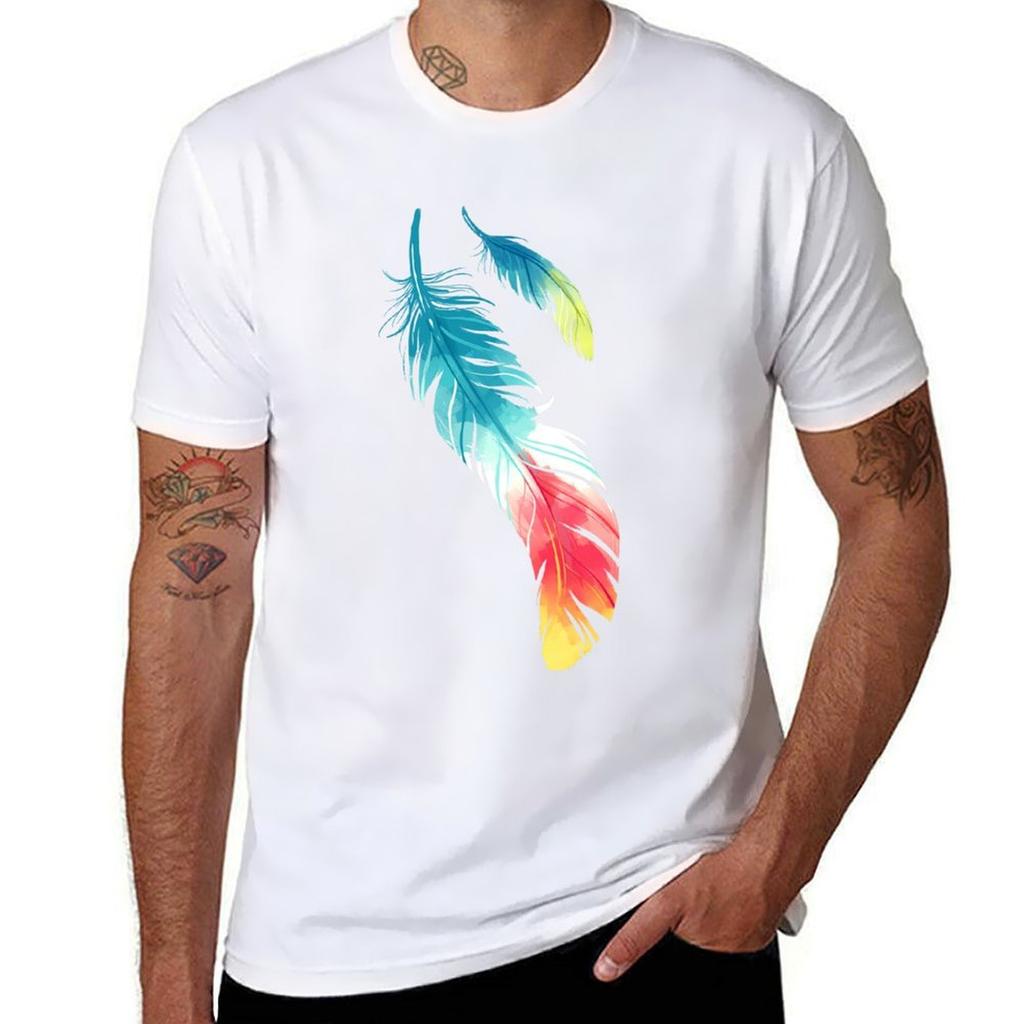 Feather TShirt Fitness Quick Dry Short Sleeve Top