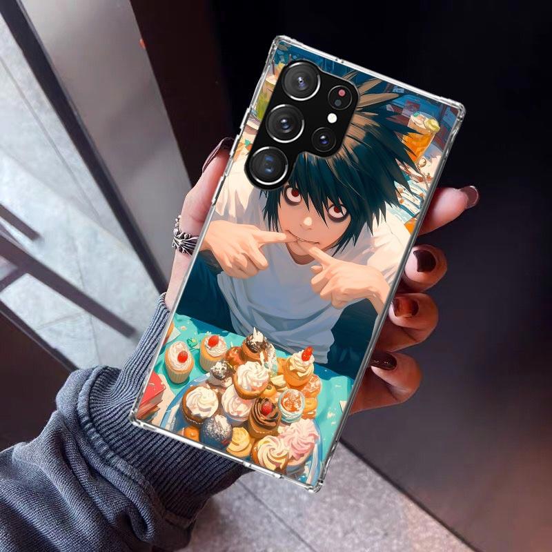 N-Note D-Death L Lawliet Phone Case For Samsung Galaxy S26 S25 Edge S24 S23 Ultra S22 Plus S21 S20 FE Soft TPU Back Cover Funda