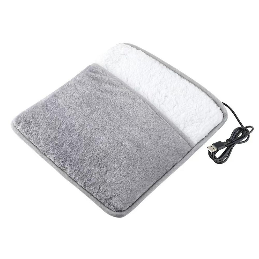 

Winter Electric Foot Heating Pad USB Charging Washable Soft Plush Foot Heater Home Office Foot Warming Mat Winter Office Heater