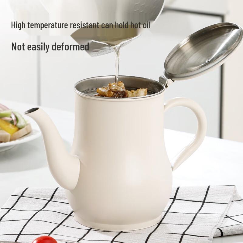 MDNG Cream White Stainless Steel Oil Dispenser Set