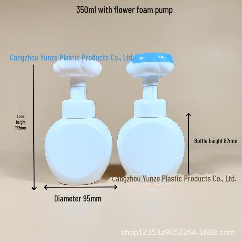 Foaming Bottles: 300ml Flower Foam Hand Soap, 350ml Children's Cleansing Mousse, Facial Cleanser Bottle