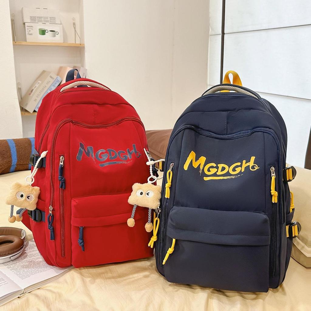 Korean Style Versatile Student Backpack - Large Capacity, Lightweight, Casual Travel Bag for Couples