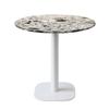 Round Table Ø 70 Cm - Model Round White Leg Terrazzo Cepp
