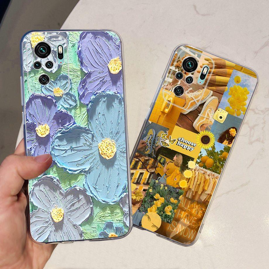 For Xiaomi Redmi Note 10 4G 5G Case Redmi Note 10 Pro 10 Lite Cover Soft TPU Slicone Clear Bumper Mi Note10 Lite Beautiful Capas