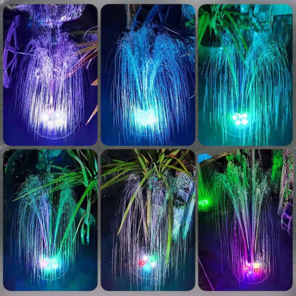 New Round Solar Bird Bath Fountain with Floating Pump and Light