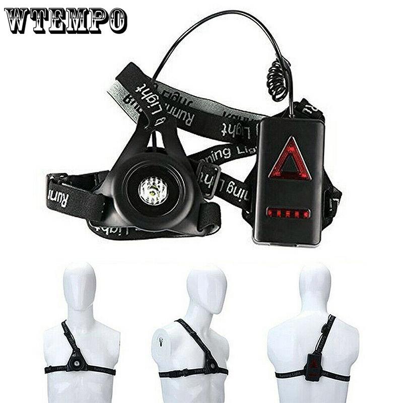 2PCS Outdoor Exercise Lighting Lamp USB Charging Chest Lamp Riding Lamp Mountain Climbing Camping Lamp Night Running Lamp