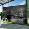 2D Monochrome NYC Backdrop, Brooklyn Bridge Photography Background