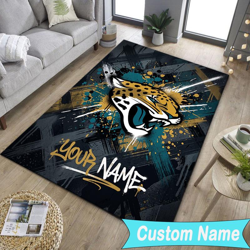 Custom NameJaguars Team Spirit Carpet, Indoor Rug, Chair Rug, Living Rooms, Doormat Made From Polyester Home Decor Birthday Christmas Gifts