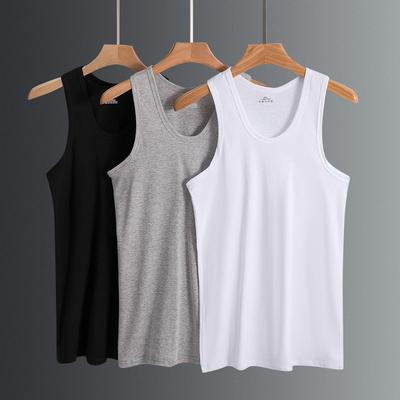 Herren Sommer Baumwolle Geripptes Slim Fit Tanktop mit Spaghettiträgern und Racerback.