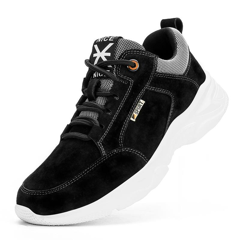 

Мужская обувь осень 2025 года, новая повседневная спортивная обувь, мужская нескользящая износостойкая низкая корейская версия, универсальная дышащая мужская обувь 38 чёрный
