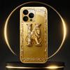Gilding Lion High-end Phone Case Electroplated Glass TPU PhoneCase for iPhone 17 16 15 14 13 12 11pm Pro Plus Dropresistant