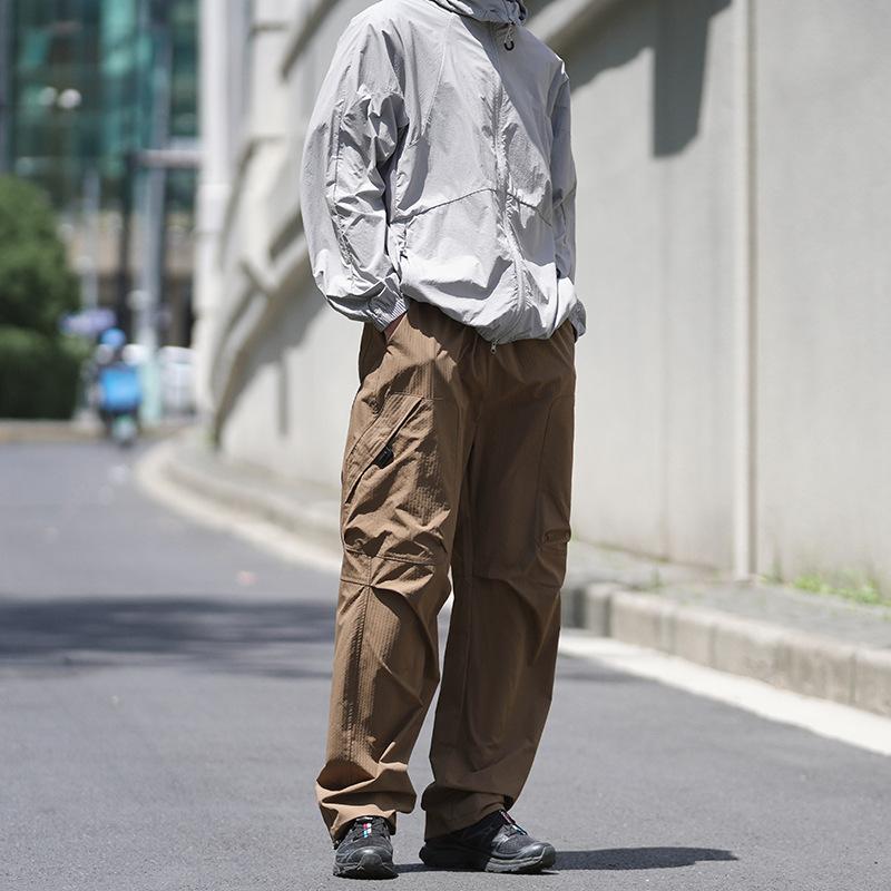 High-end American Outdoor Waterproof Charging Pants Men's Summer Thin Tooling Casual Quick-drying Sports Logging Straight Trousers