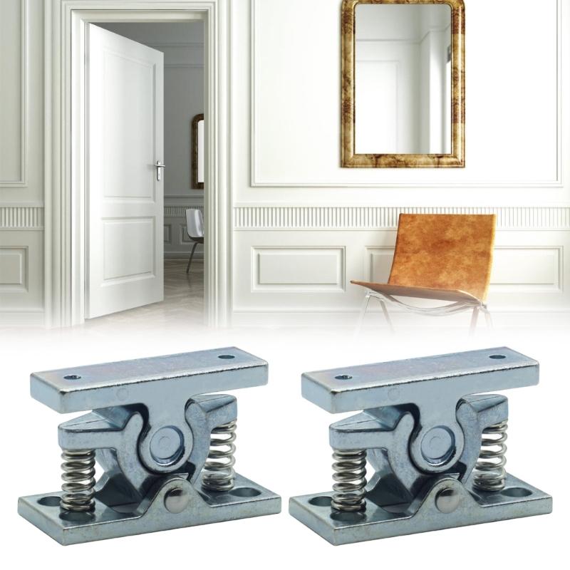 2Pcs Reinforced Spring Loaded Door Latches Zincs Alloys Construction Quiet Operations Rustproofed Heavy Use Lock