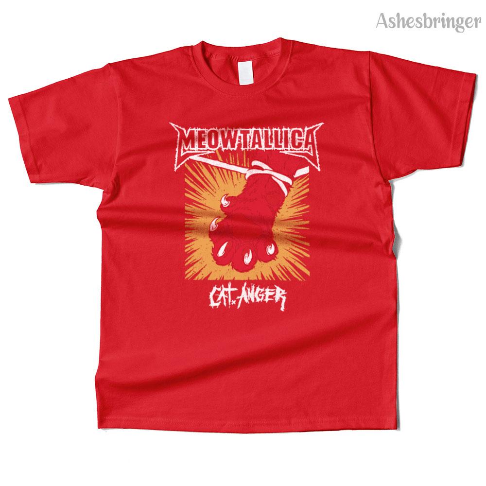 Unisexs Cotton Cat Anger Graphic High Quality T Shirt Street Casual Style Tee for Unisex and Women M