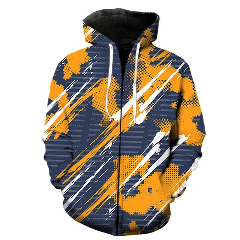 3D Colourful Letter Graffiti Print Hoodie Men's Sweatshirt Hooded Sweatshirt Fashion Pullover Hooded Sweatshirt