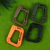5Pcs Outdoor Plasctic Shackle Carabiner D Type Backpack Hanging Webbing Hook Buckle Multi Outdoor Hiking Camping Gear