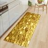 1Pcs Anti Fatigue Kitchen Rugs, Golden Coin Print Waterproof Non-Slip Thick Cushioned Kitchen Mat Heavy Duty Comfort Standing Mat for Kitchen