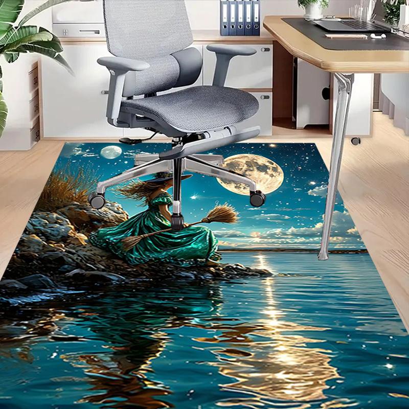 1PC Witchcraft Moonlight Extra Large Non Slip Floor carpet, Office, family, bedroom Large Area Rug Indoor Rugs, Vibrant Colors