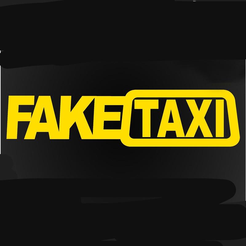 Divertente FALSO TAXI Auto Auto Adesivo FakeTaxi Decalcomania Dell'emblema Vinile Adesivo Universale Per BMW Ford Toyota VW Honda Kia Opel Kia