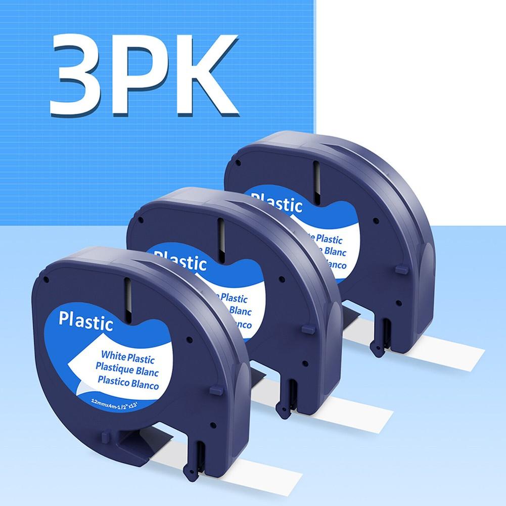 

3pcs For LetraTag Refill 91201 12mm White Plastic Label Tape LT-100H 1/2\