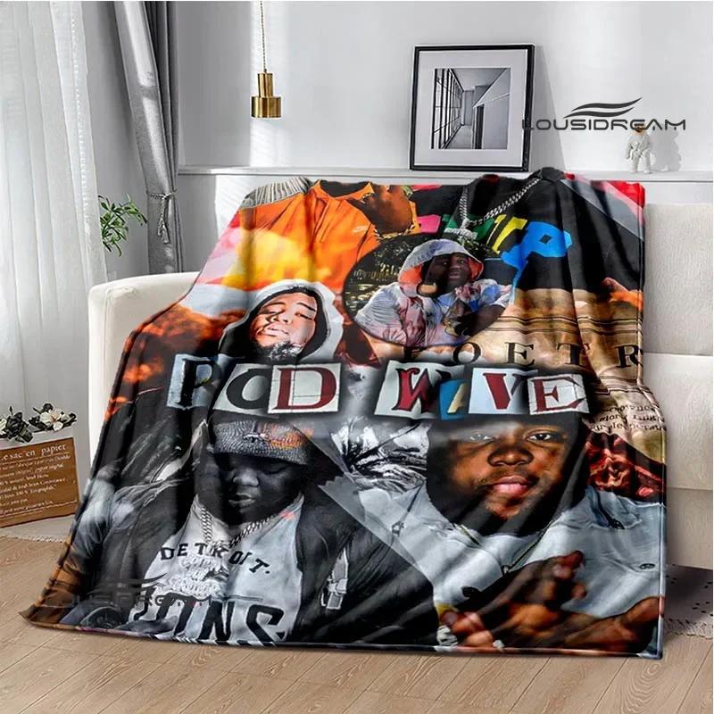Rapper rod wave printed blanket Warm Flannel Blankets Soft and Comfortable blanket Home Travel Blanket bed linings Birthday Gift