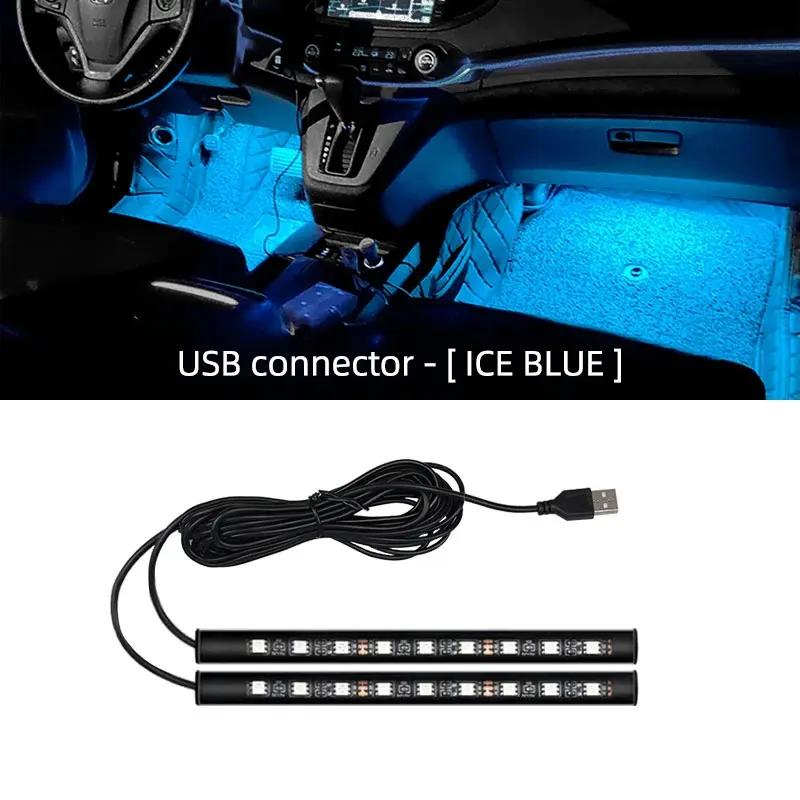 Neues LED Auto Innenraum Ambiente Fußleistenlicht Kit Hintergrundbeleuchtung 5V USB Auto Dekorative Atmosphäre Neonlampe Fahrzeugzubehör